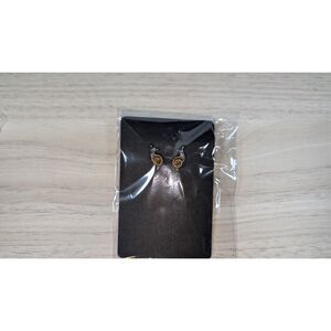 Snail Stud Earrings Rhinestone Gold Tone Cute Animal Spiral Shell